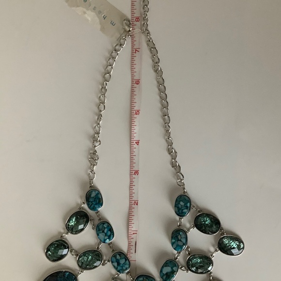 M Haskell Silver-Toned Blue Stone Necklace - Picture 4 of 5